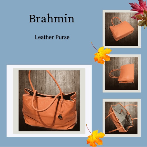 brahmin orange purse